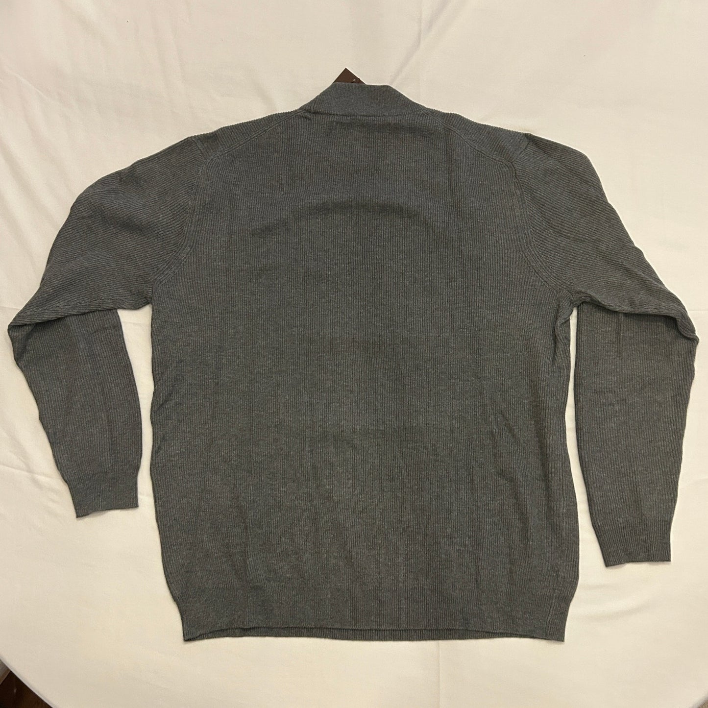 NWT Perry Ellis Men's XL Gray Mock Turtleneck Sweater | Cotton-Rayon Blend
