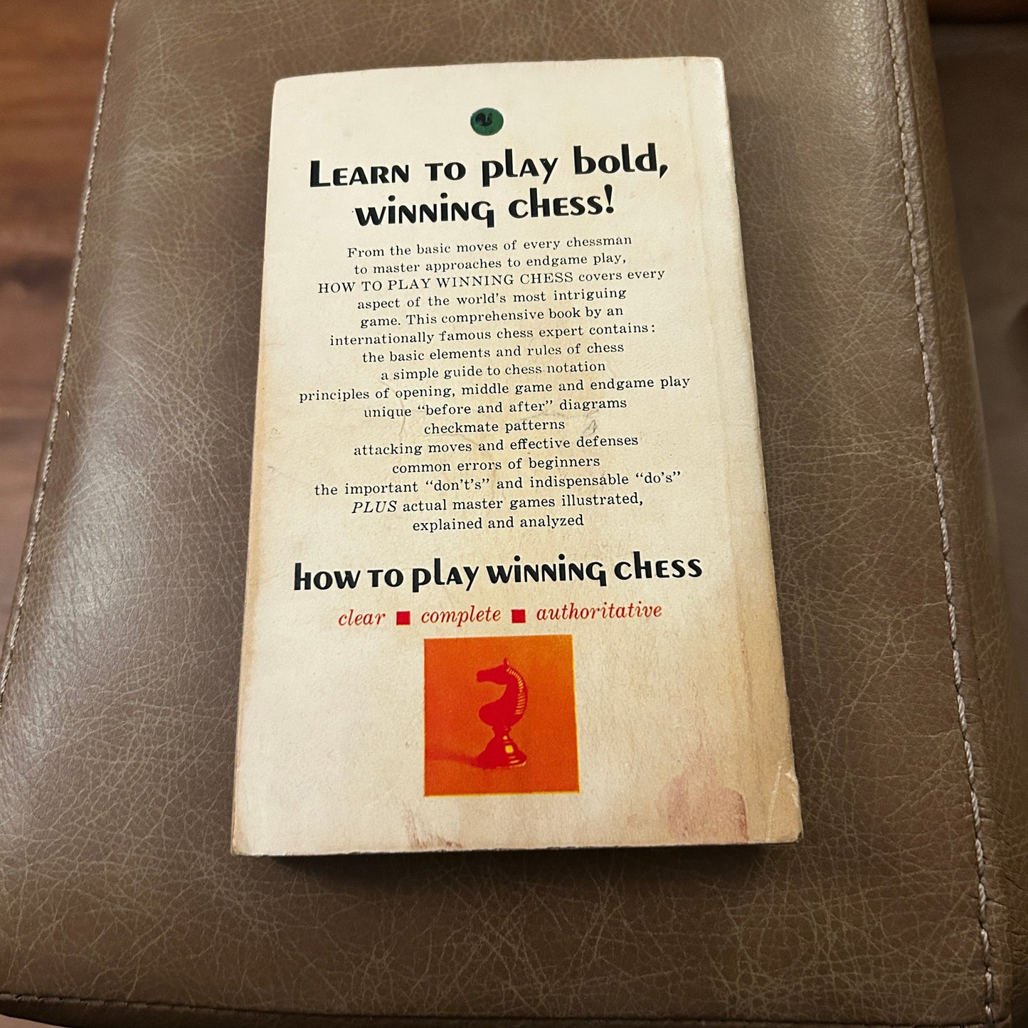 How to Play Winning Chess by Fred Reinfeld - Book, 1962