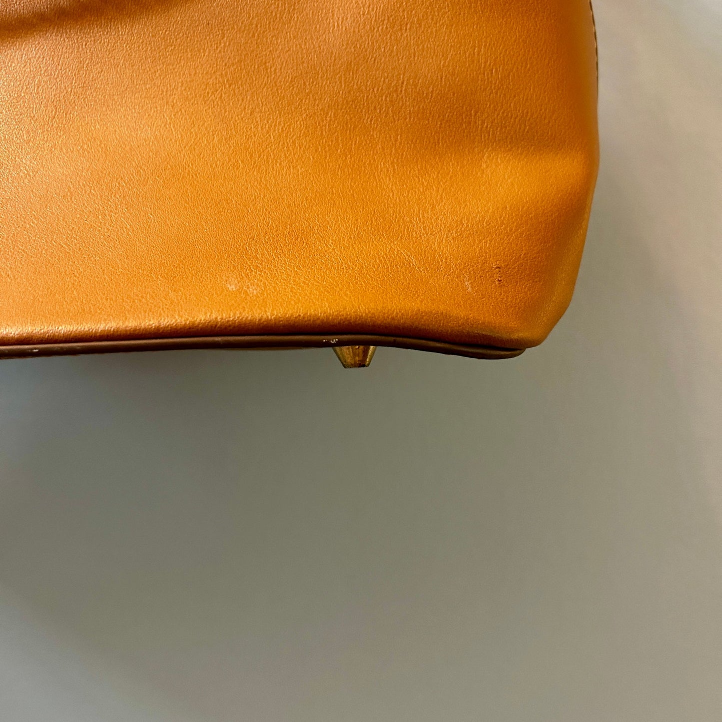 Danbury Mint Sedona Tan Faux Leather Satchel Monogram GEC