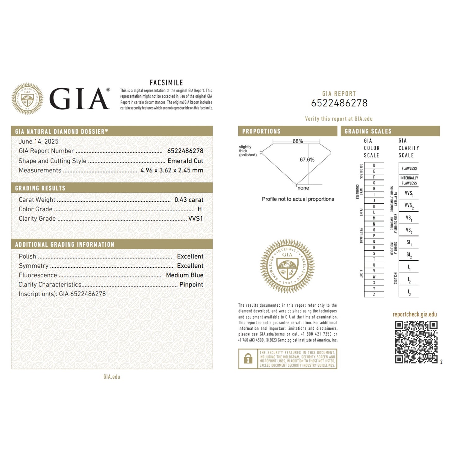 Platinum 1.88 ctw Three-Stone Emerald Cut Natural Diamond Ring, GIA Certified