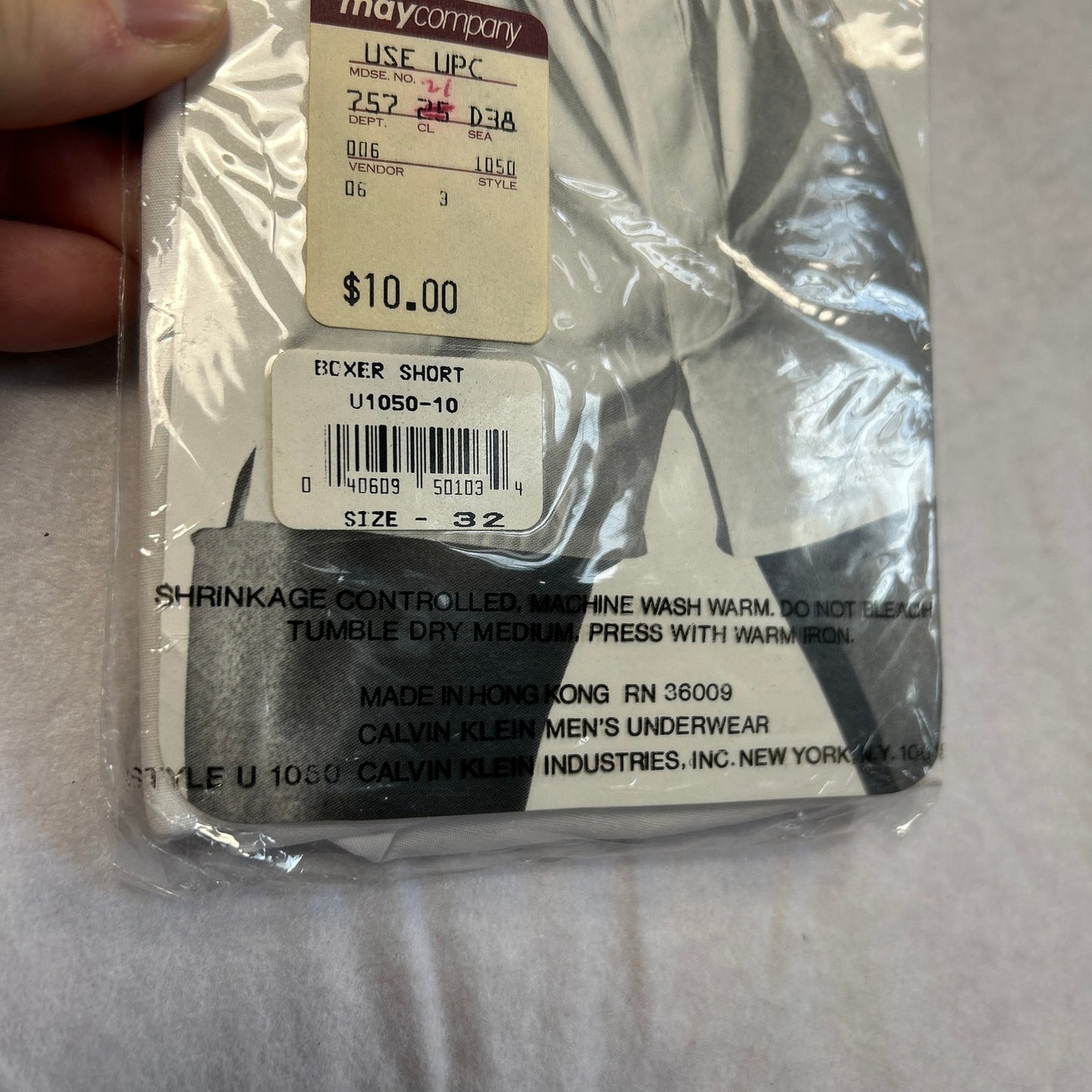 NEW Vintage 1990s Calvin Klein Men’s Boxers | White 100% Cotton | Size 32