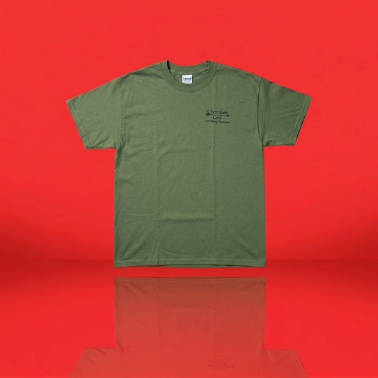 NWT Cherokee Grill Gatlinburg TN T-Shirt - Men's XL - Olive Green - Smoky Mountains