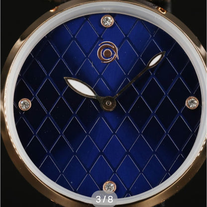 Magnicor Watch with Blue Argyle Dial and Blue Strap Women's 40mm