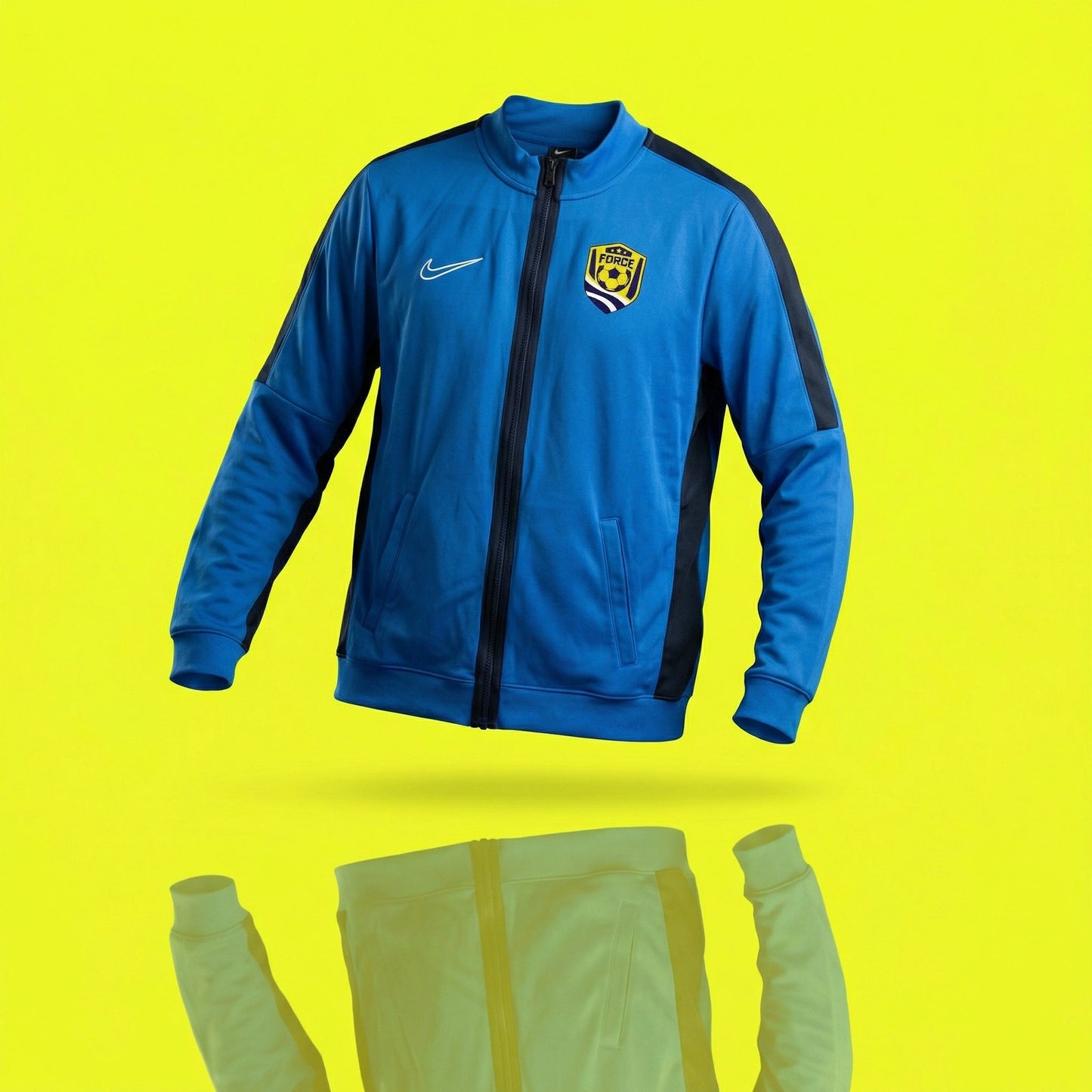 Nike Dri-FIT Slim Fit Track Jacket Blue Full Zip Large