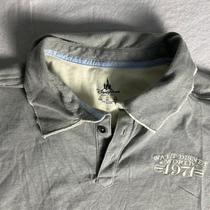 Disney Parks Walt Disney World 1971 Embroidered Polo Mens Size XL Gray