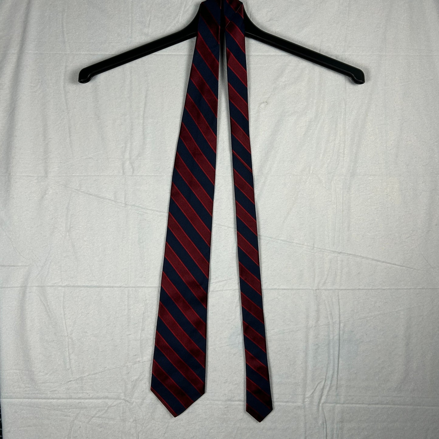 Daniel Cremieux Signature Collection Men’s Silk Tie, Navy & Burgundy Repp Stripe