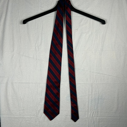 Daniel Cremieux Signature Collection Men’s Silk Tie, Navy & Burgundy Repp Stripe
