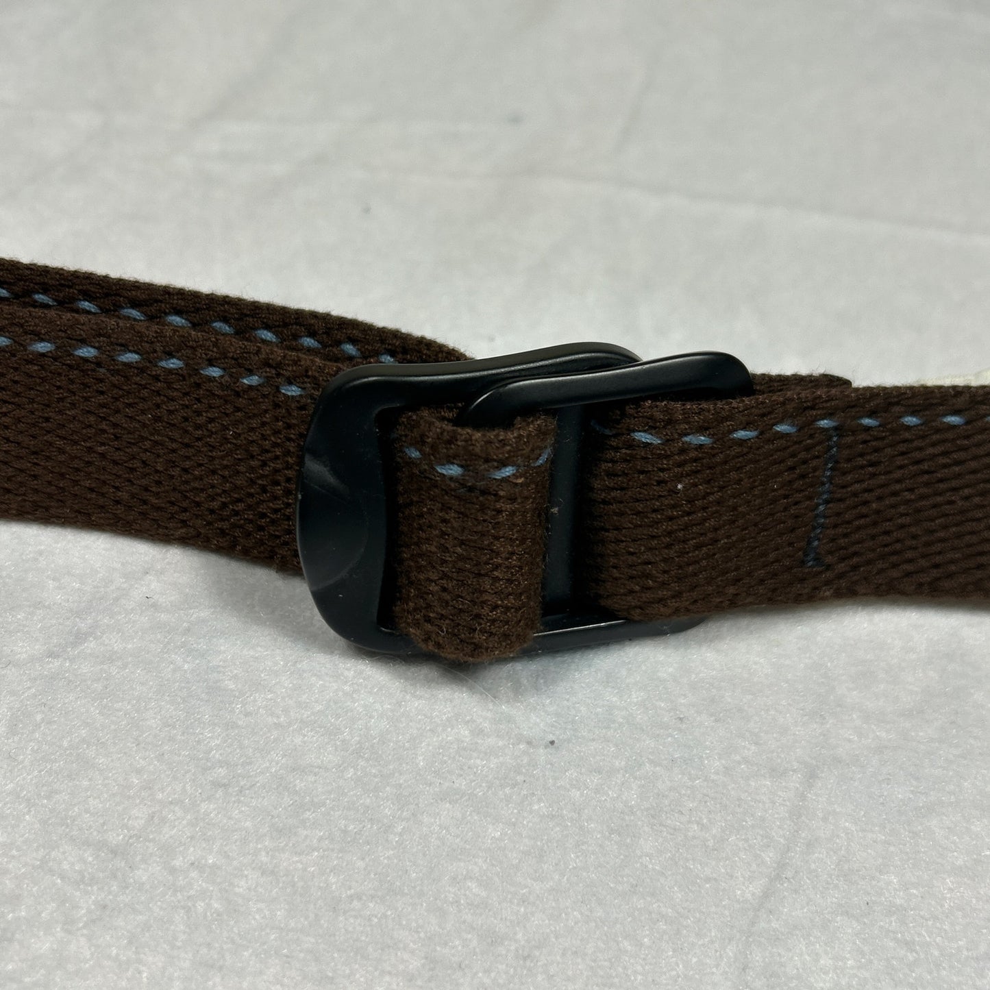 L.L. Bean Men’s Large OHAY7 Webbed Cloth Belt Brown Adjustable Metal Buckle