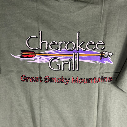 NWT Cherokee Grill Gatlinburg TN T-Shirt - Men's XL - Olive Green - Smoky Mountains