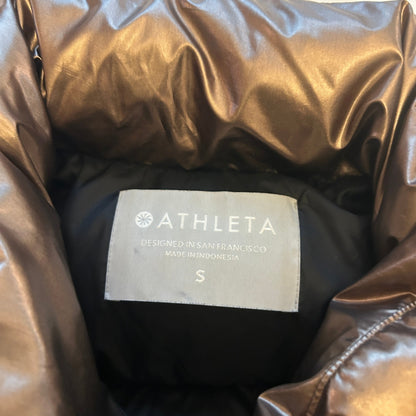 Athleta Metallic Bronze "Lofty" Puffer Jacket Size Small