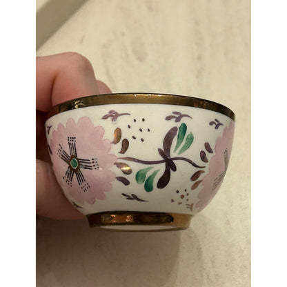Early 19th Century Vintage Louis XV Style Hand-Painted Floral Porcelain Bowl