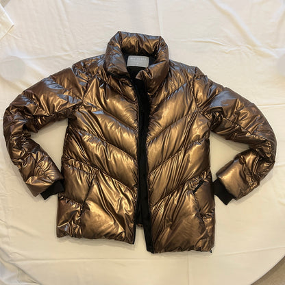 Athleta Metallic Bronze "Lofty" Puffer Jacket Size Small