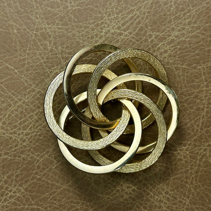 Sarah Coventry Tailored Swirl Gold Tone Brooch Pin Vintage
