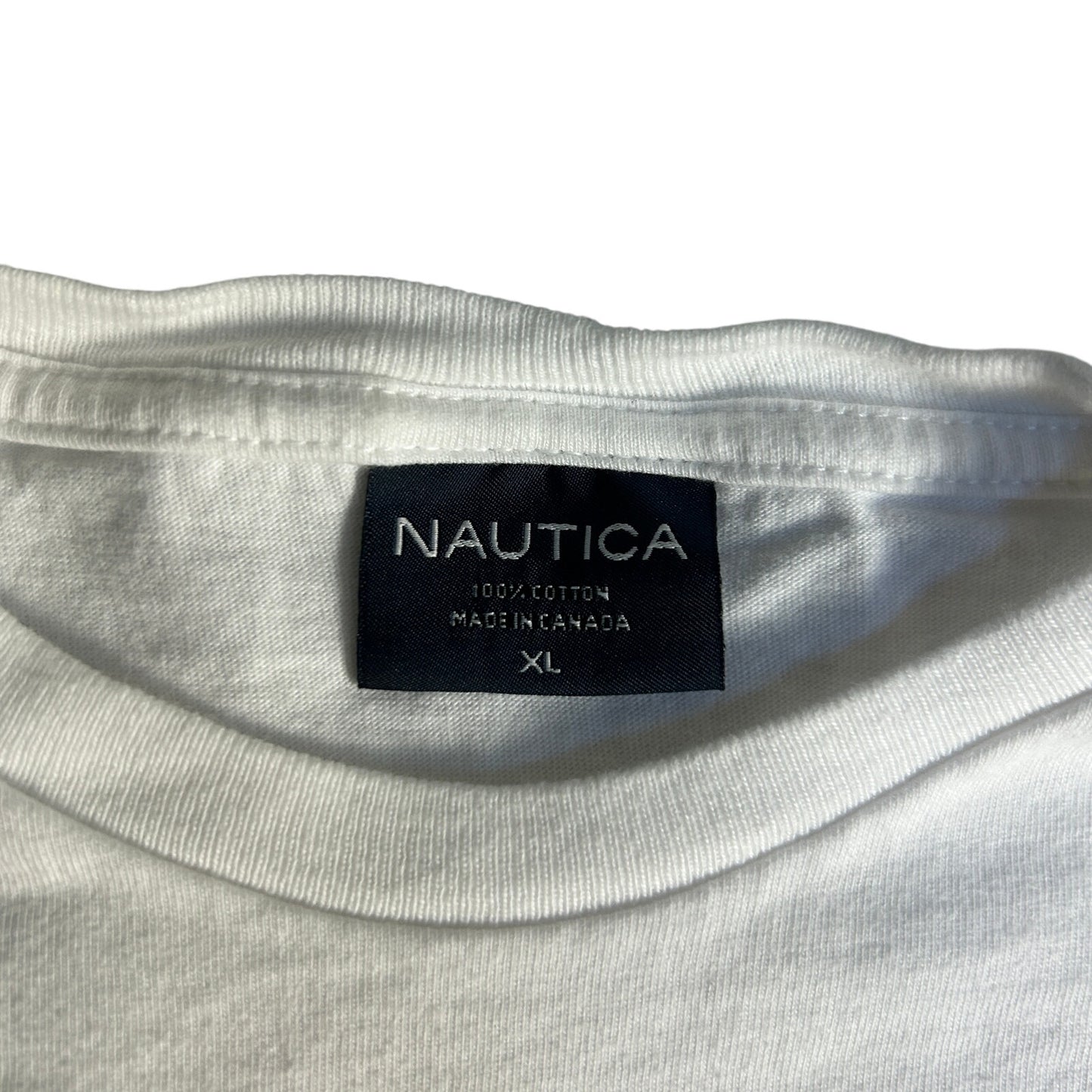 Nautica International Pocket T-Shirt Mens Size XL White