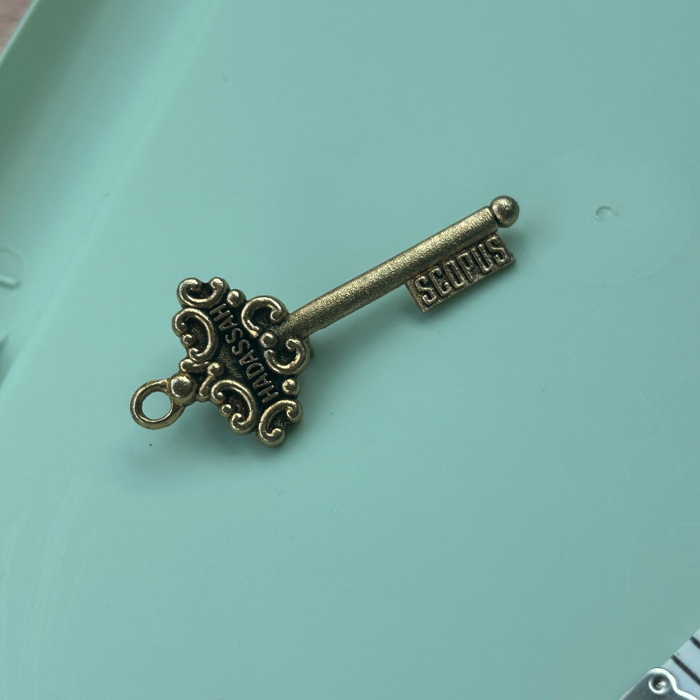 Hadassah Scopus Service Award Key Brooch | Skeleton Key, Judaica Jewelry