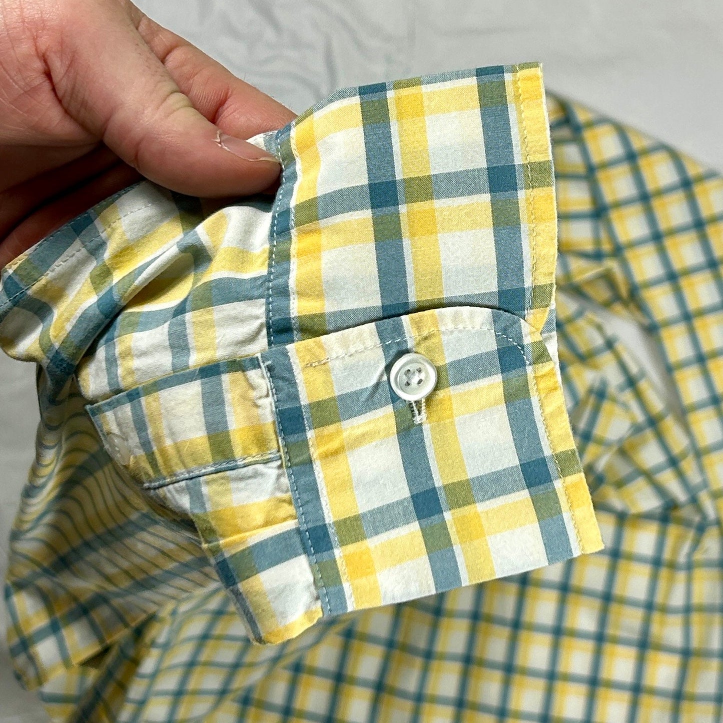 Vintage J. Crew Flex Washed Button Down Shirt Size L, Slim Untucked Spring Shirt
