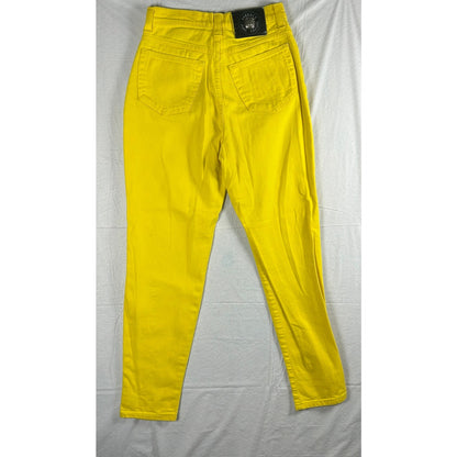 Vintage Versace Jeans Couture Men’s Size 26 Yellow High-Waisted Denim Jeans