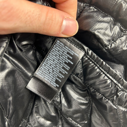 The North Face Women's Large Black Puffer Vest - 700 Down Fill Nuptse Style Winter Shell