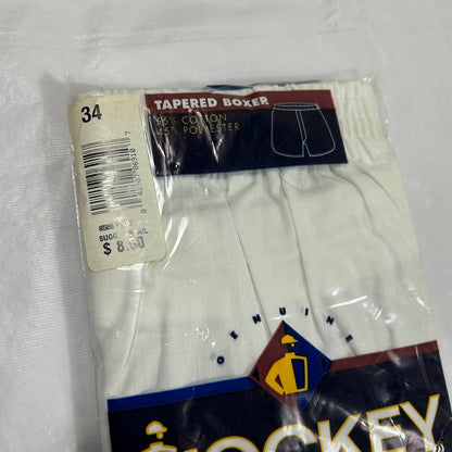 Vintage Jockey Life Men’s Tapered Boxers Size 34 White NIP New In Package, NWT