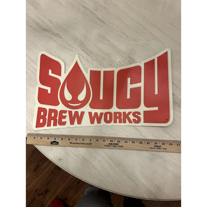 Metal Saucy Brew Works Sign - Brewery in Cleveland