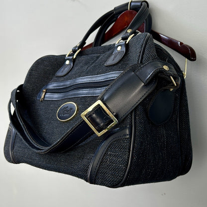 Vitali Black Duffle Bag Adjustable Straps Zipper Closure Carry Handles Unisex