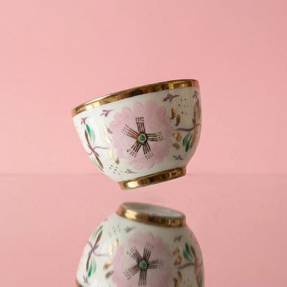 Early 19th Century Vintage Louis XV Style Hand-Painted Floral Porcelain Bowl