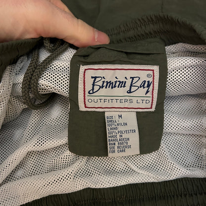 Vintage Bimini Bay Sportswear Swim Trunks, 100% Quick-Dry Nylon, Men’s M, Green