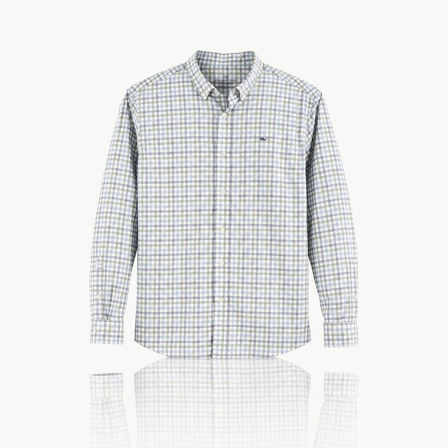 Vineyard Vines Performance Gingham Button Down Shirt Size L, Classic Fit
