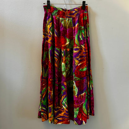 Vintage City Girl Sport Maxi Skirt Small Boho Funky