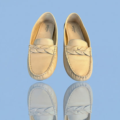 Sperry Top-Sider Women's 8.5 Tan Leather Braided Loafers