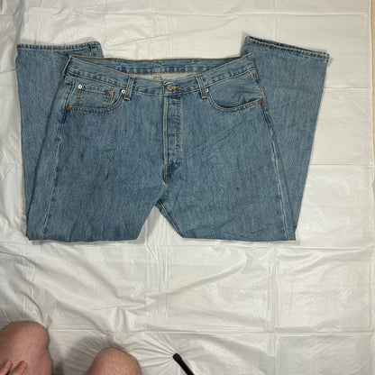 Vintage Levi’s 501 Men's 38x29 Button Fly Jeans Medium Wash Distressed