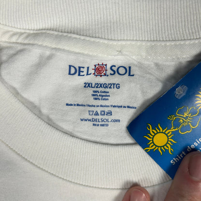 NWT Del Sol Color-Changing St. Maarten Map T-Shirt - XXL - Caribbean Souvenir