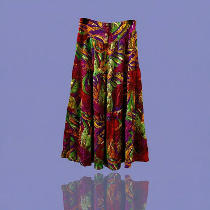 Vintage City Girl Sport Maxi Skirt Small Boho Funky