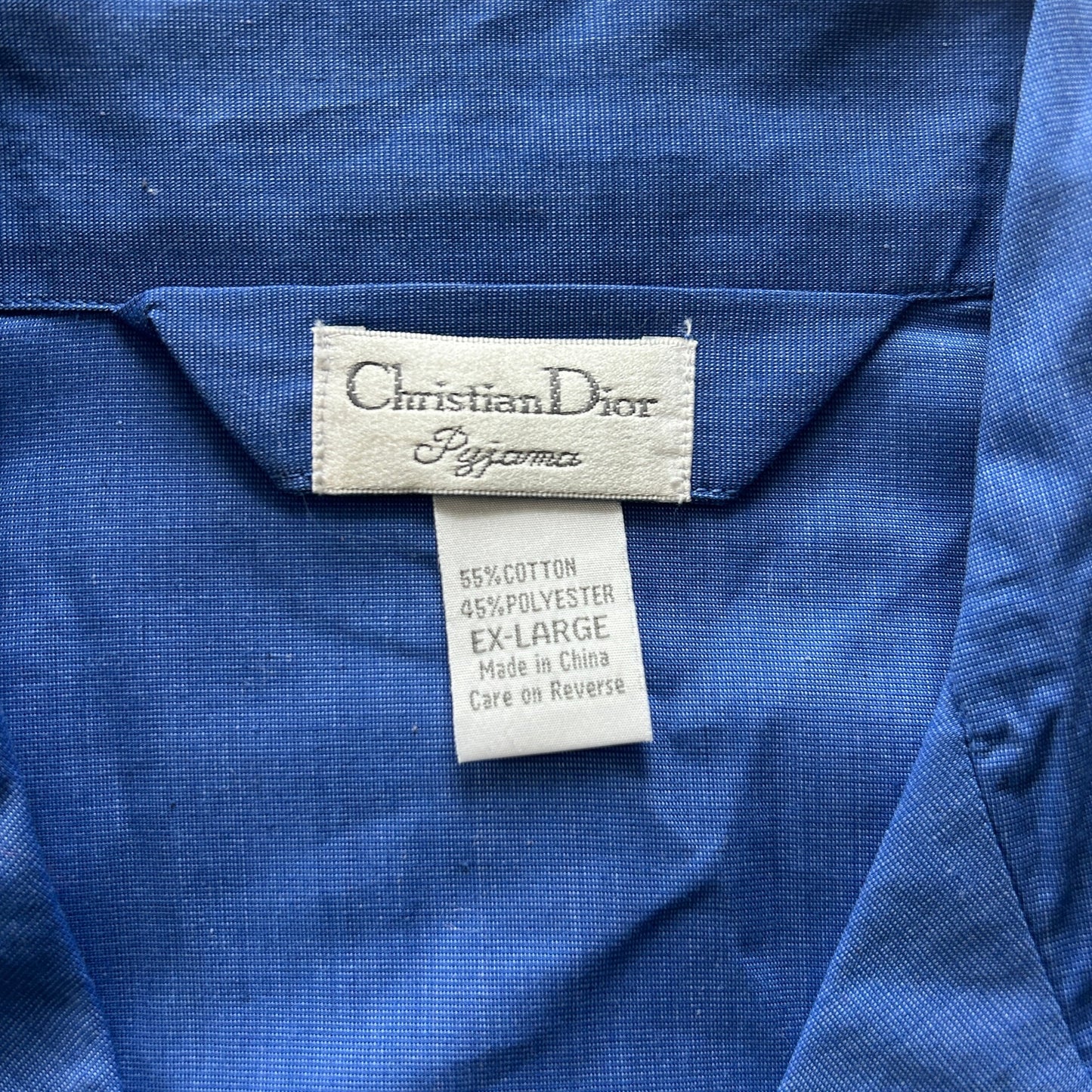 NWT Christian Dior Men's XL Blue Pajama Top | Deadstock Luxe Loungewear