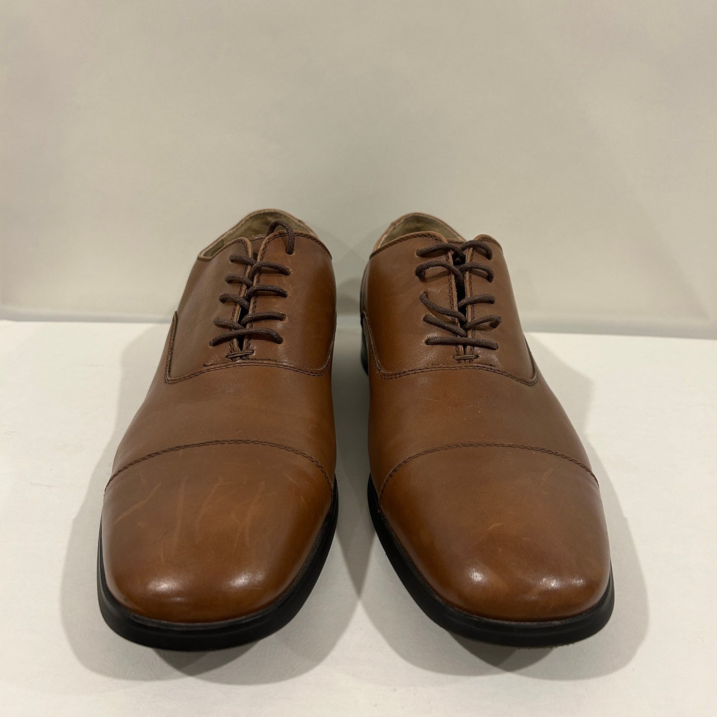 Calvin Klein Men's Bram Diamond Cap-Toe Oxford Shoes - Tan Brown - Size 11