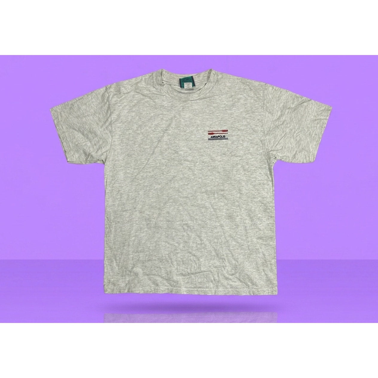Vintage Breezin' Up Annapolis Embroidered T-Shirt - Size Large - Made in USA