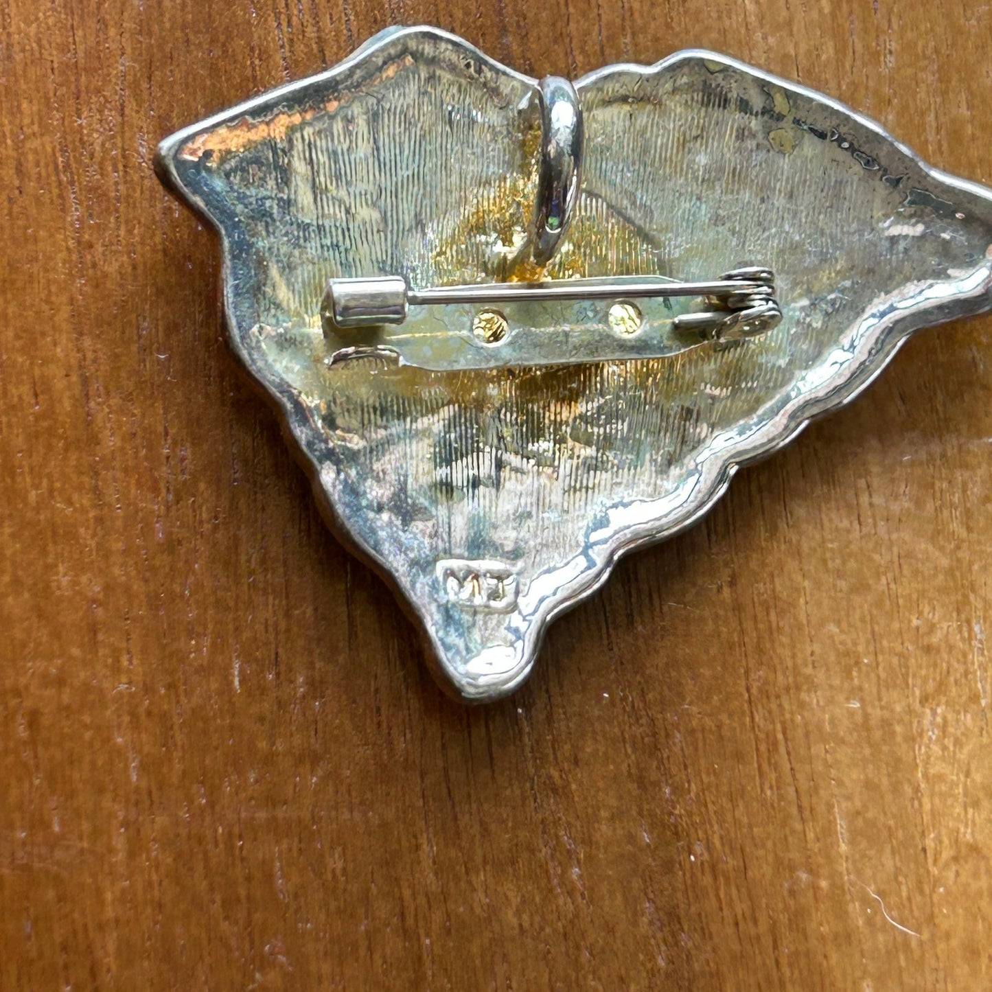 Vintage South Carolina State Brooch & Pendant, Silver & Gold Palmetto Tree Pin