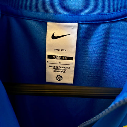 Nike Dri-FIT Slim Fit Track Jacket Blue Full Zip Large