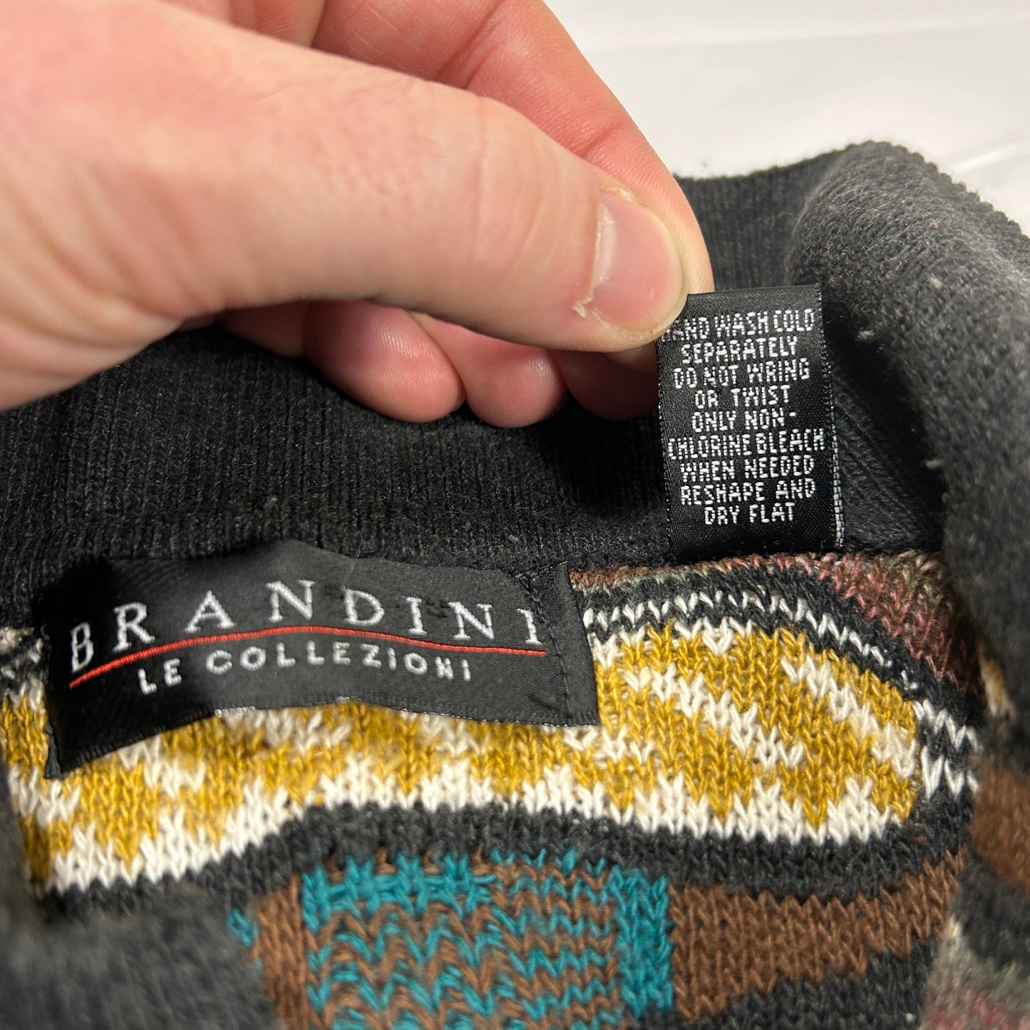 Brandini Le Collezioni Coogi Style Sweater, Size Medium, 3D Textured Knit