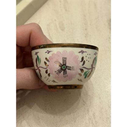 Early 19th Century Vintage Louis XV Style Hand-Painted Floral Porcelain Bowl