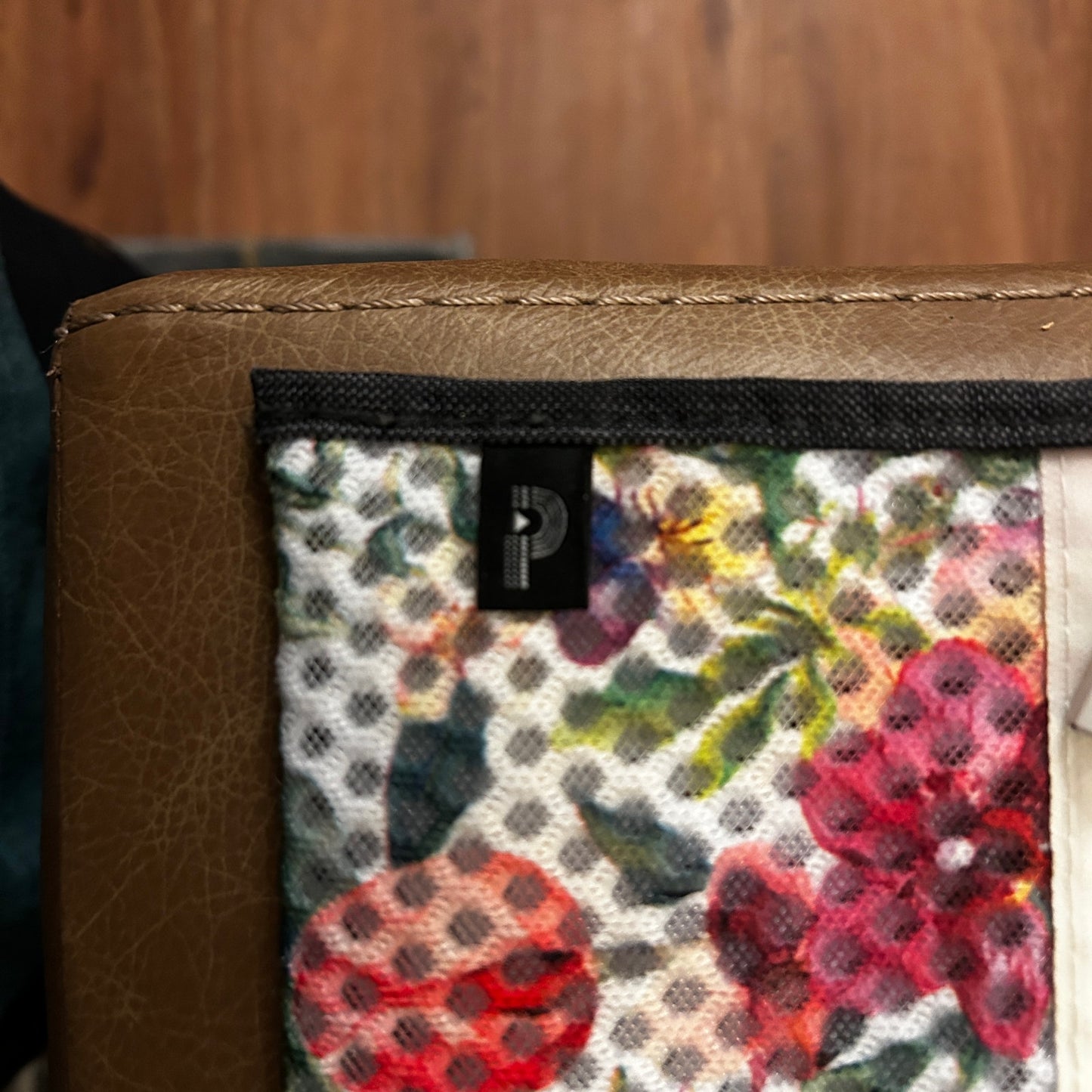 Floral Pouch with Zipper, Soft Mesh from Recycled Materials