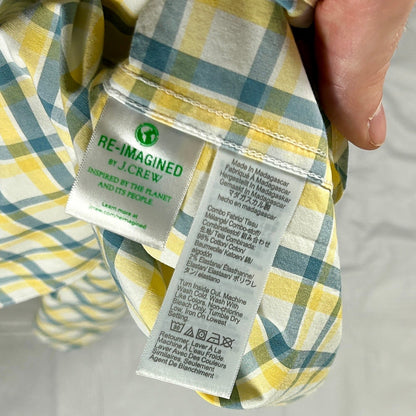 Vintage J. Crew Flex Washed Button Down Shirt Size L, Slim Untucked Spring Shirt