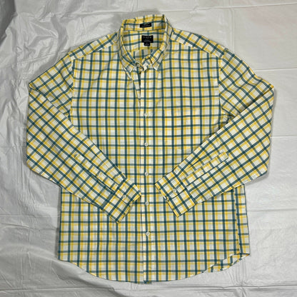 Vintage J. Crew Flex Washed Button Down Shirt Size L, Slim Untucked Spring Shirt