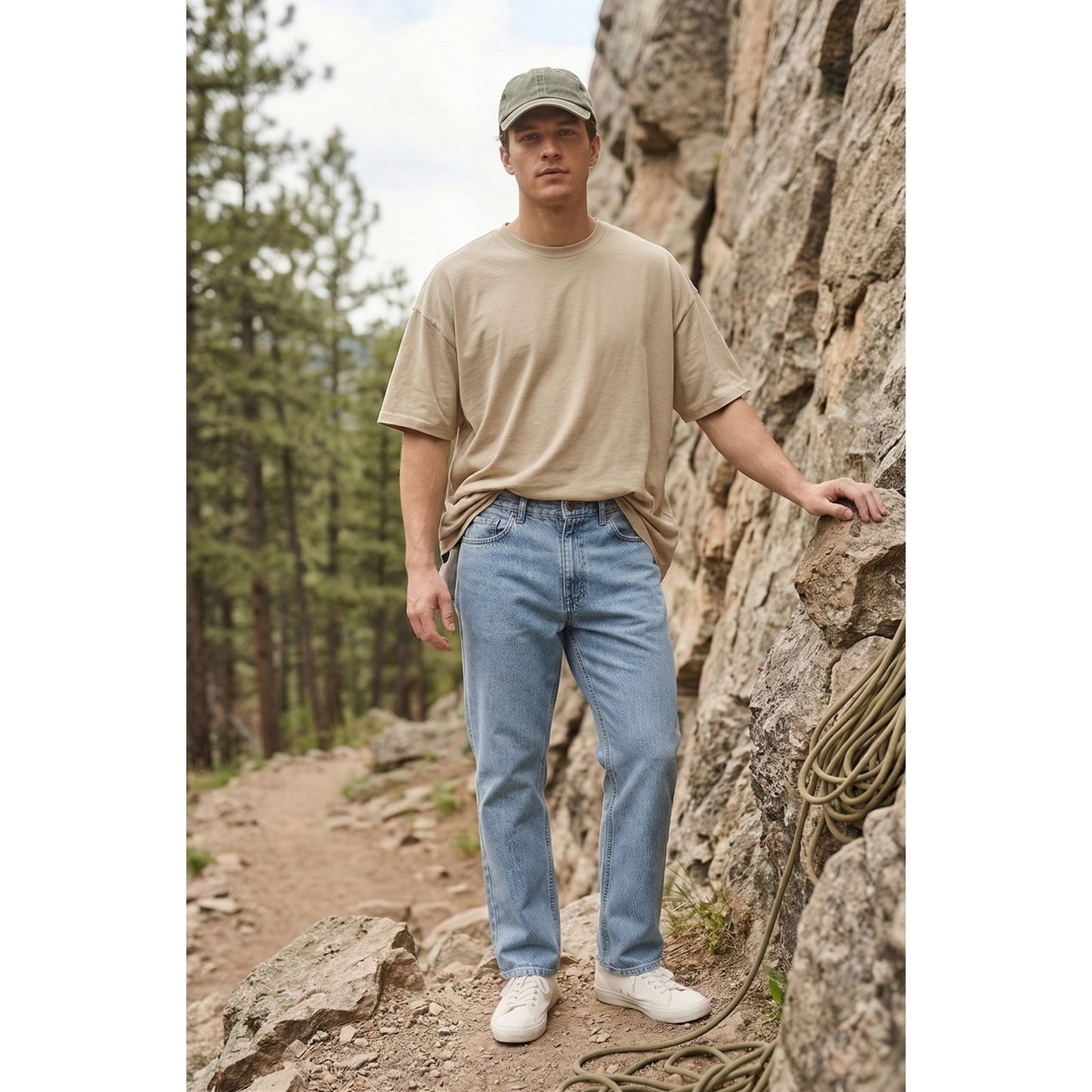 Eddie Bauer Classic Fit Straight Leg Jeans - Medium Wash Denim - Men’s 35 x 30