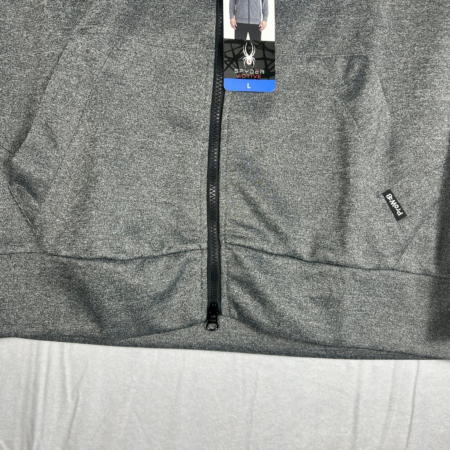 Spyder Men's Large Gray Full-Zip Jacket - NWT Performance Technical Shell