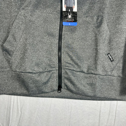 Spyder Men's Large Gray Full-Zip Jacket - NWT Performance Technical Shell