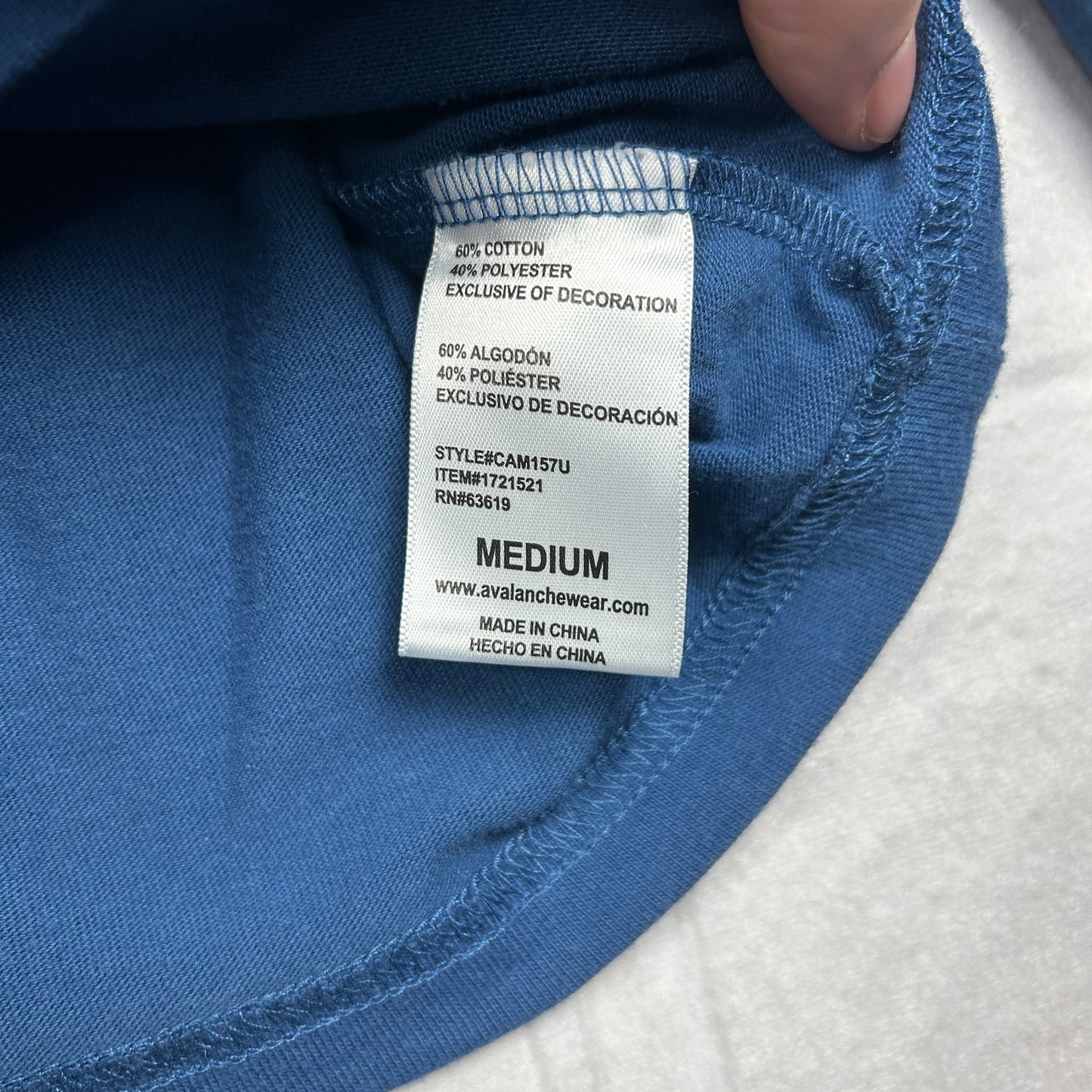 Avalanche Outdoor Supply Co. Men's Long Sleeve T-shirt Blue/Green, Pre-Owned, Excellent Size Medium