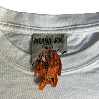 Pirana Joe St Kitts West Indies Tennis Graphic T-Shirt Mens Size XL White