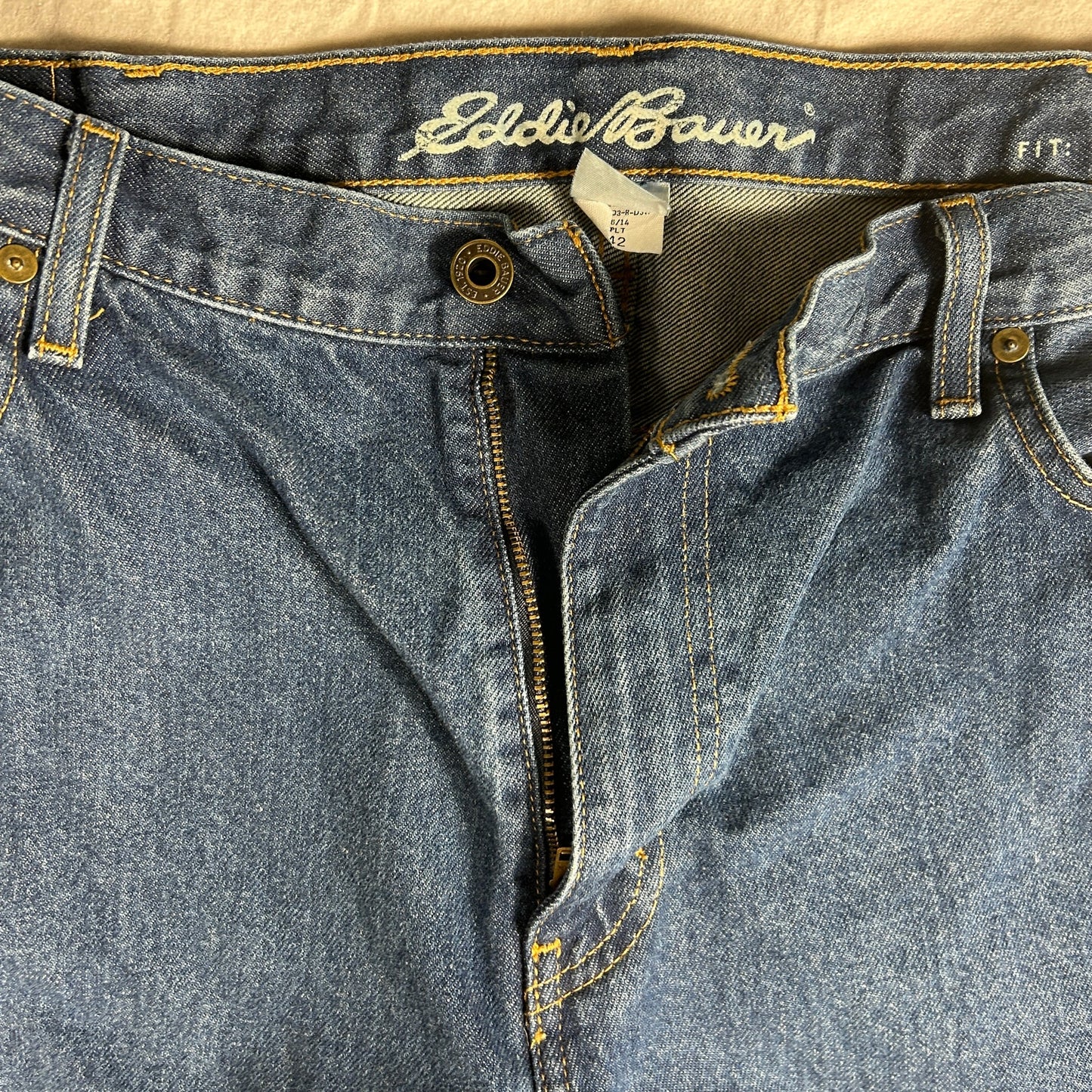 Eddie Bauer Men's Relaxed Fit Jeans - 42x32 - Fall 2014 Medium Wash Denim