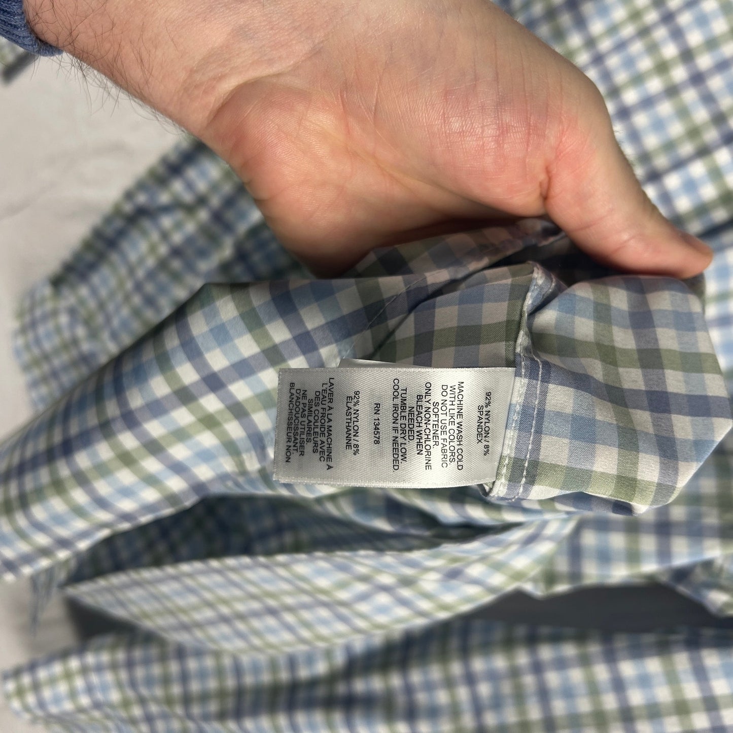 Vineyard Vines Performance Gingham Button Down Shirt Size L, Classic Fit